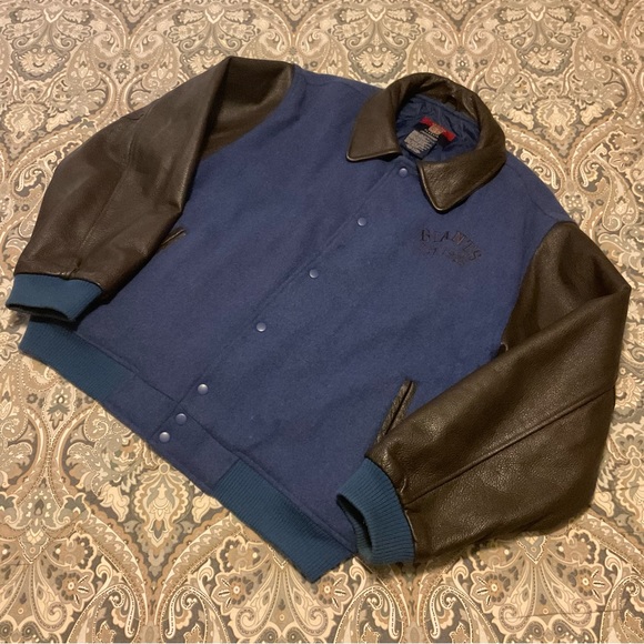 Vintage NFL Reebok Gridiron Classic NY Giants Football Varsity Jacket Mens Sz L - Picture 2 of 12